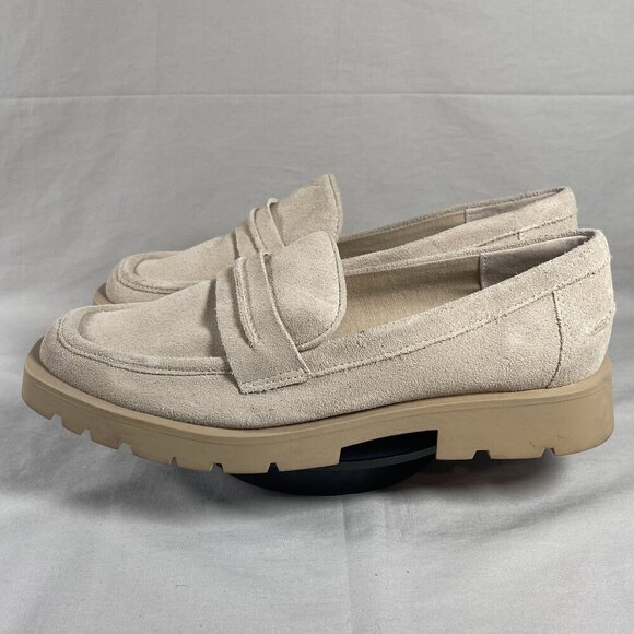 Dolce Vita Women's Ivory Suede Elias Slip On Lug‎ Sole Loafers Shoe Size 9.5 - Picture 3 of 8